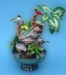 Фонтан керамический Дерево с птицами