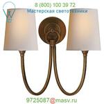 TOB 2126AN-NP Visual Comfort Reed Double Wall Sconce, настенный светильник бра