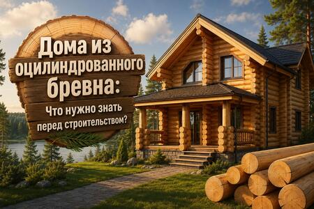Дома из оцилиндрованного бревна: Что нужно знать перед строительством?