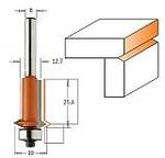 Фреза обгонная (V фаска) TCT S=6 D=12,7x25,4