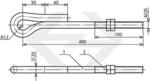 Штанга нарезка-ушко L = 480 167