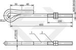 Штанга нарезка-ушко L = 600 168